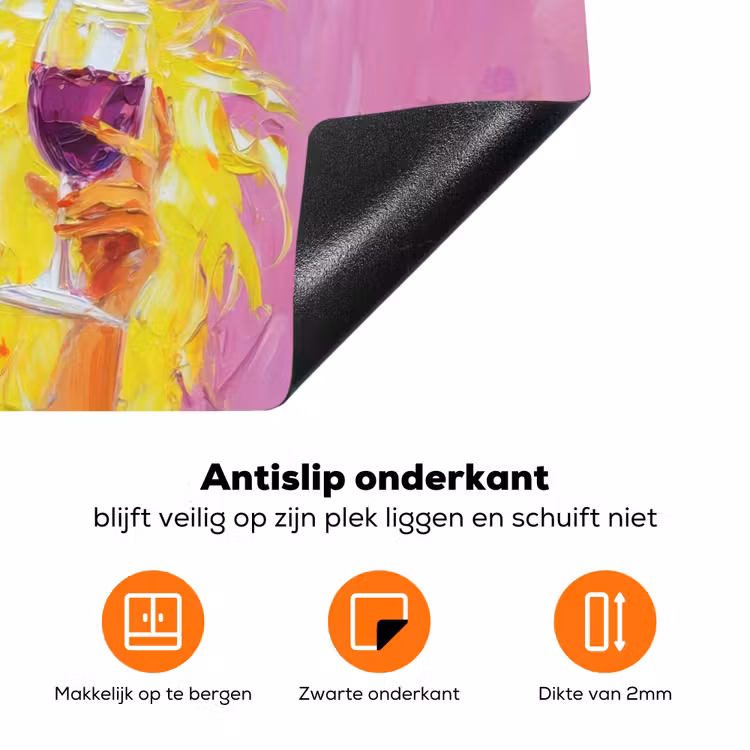 Zonnebril - Vrouw - Jas - Veren Inductie beschermer vinyl 3mm klein -zzzzzzz-td-onderkant