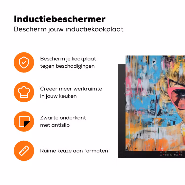 Zonnebril - Vrouw - Kleurrijk - Verfspetters Inductie beschermer vinyl 3mm klein -zzzzzzz-td-ups