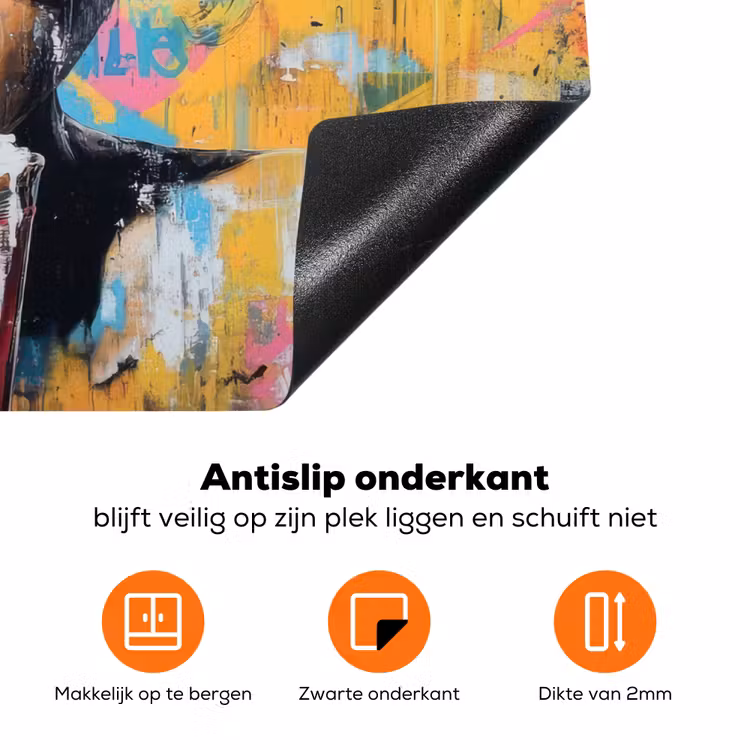 Zonnebril - Vrouw - Kleurrijk - Verfspetters Inductie beschermer vinyl 3mm klein -zzzzzzz-td-onderkant