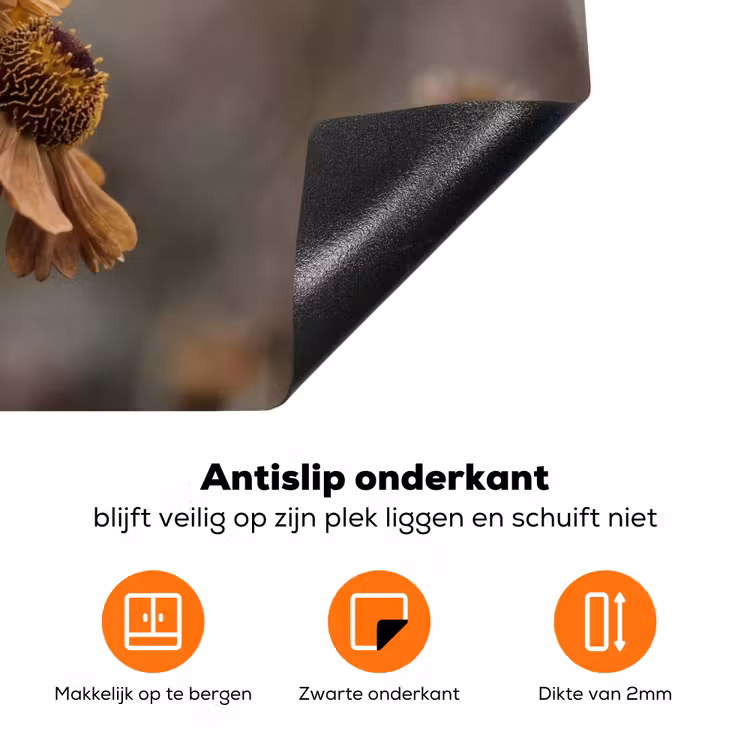 Zonnehoed - Droogbloemen - Geel - Warm Inductie beschermer vinyl 3mm klein -zzzzzzz-td-onderkant