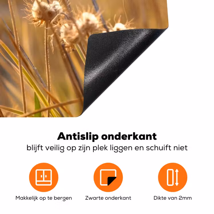 Zonovergoten Veldbloemen Inductie beschermer vinyl 3mm klein -zzzzzzz-td-onderkant