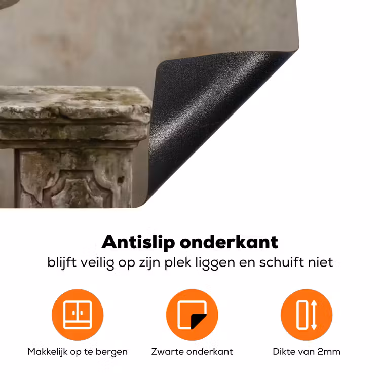 Zwaan - Elegant - Dieren - Wit Inductie beschermer vinyl 3mm klein -zzzzzzz-td-onderkant