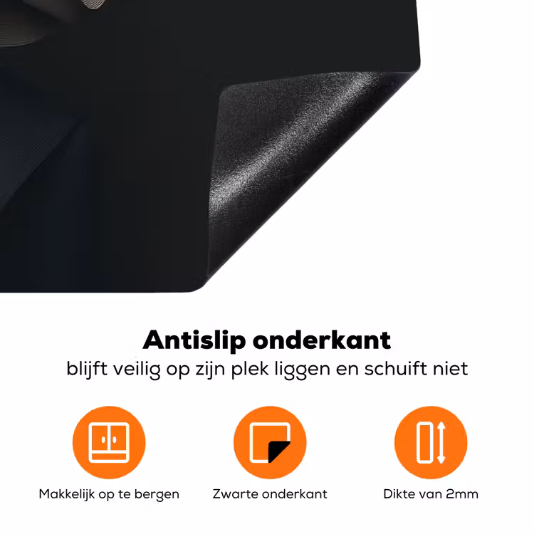 Zwarte - Hoed - Vrouw Inductie beschermer vinyl 3mm klein -zzzzzzz-td-onderkant