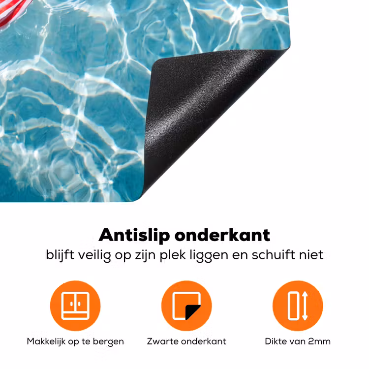 Zwemkleding - Gestreept - Water - Zomer - Rood-wit Inductie beschermer vinyl 3mm klein -zzzzzzz-td-onderkant