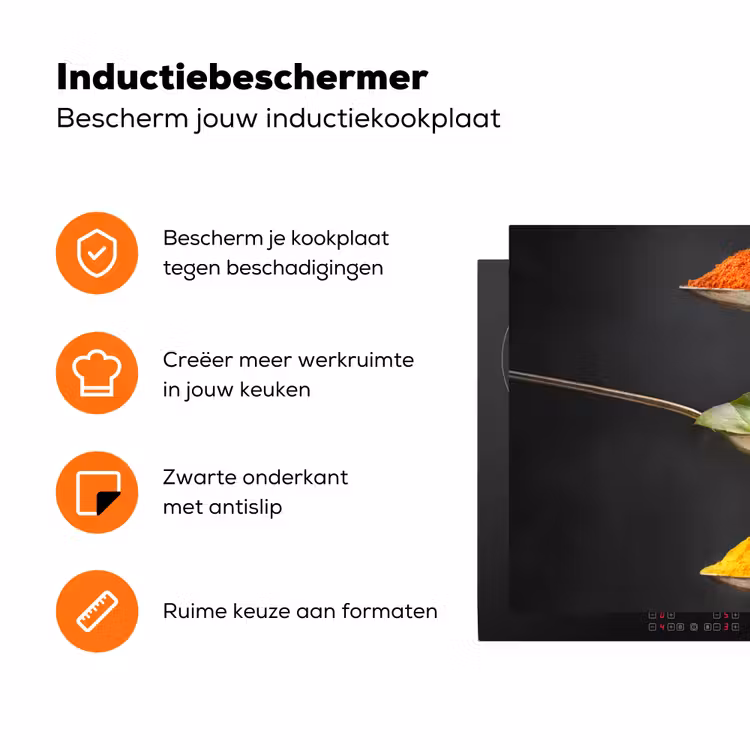 Zwevende Smaakaccenten Inductie beschermer vinyl 3mm klein -zzzzzzz-td-ups