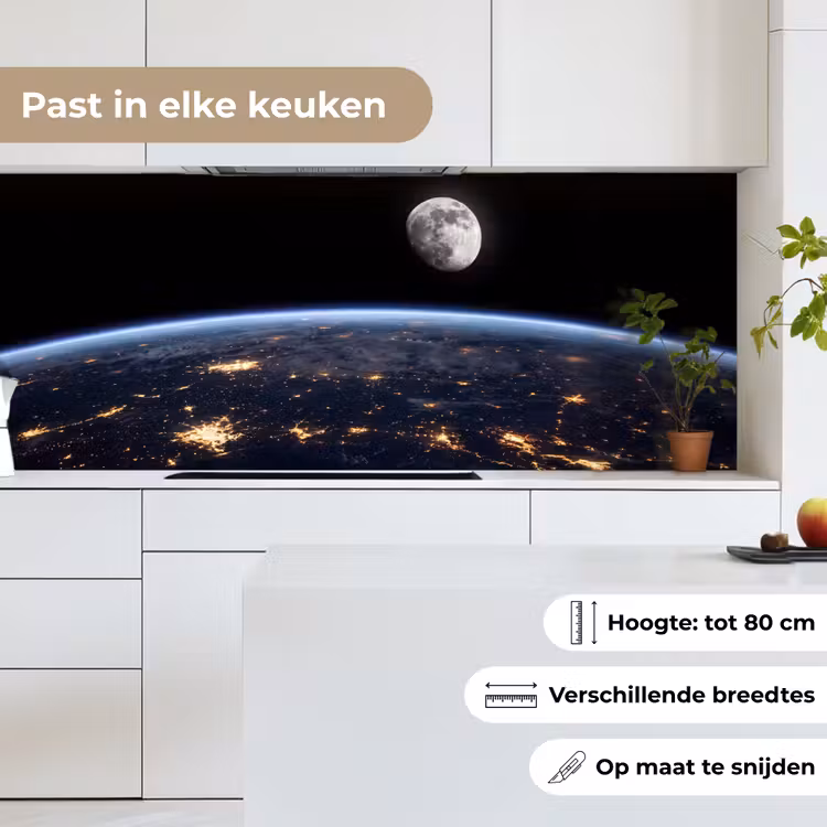 Keuken achterwand - Aarde - Nacht - Ruimte - Aarde - Nacht - Ruimte keuken achterwand 2 middel