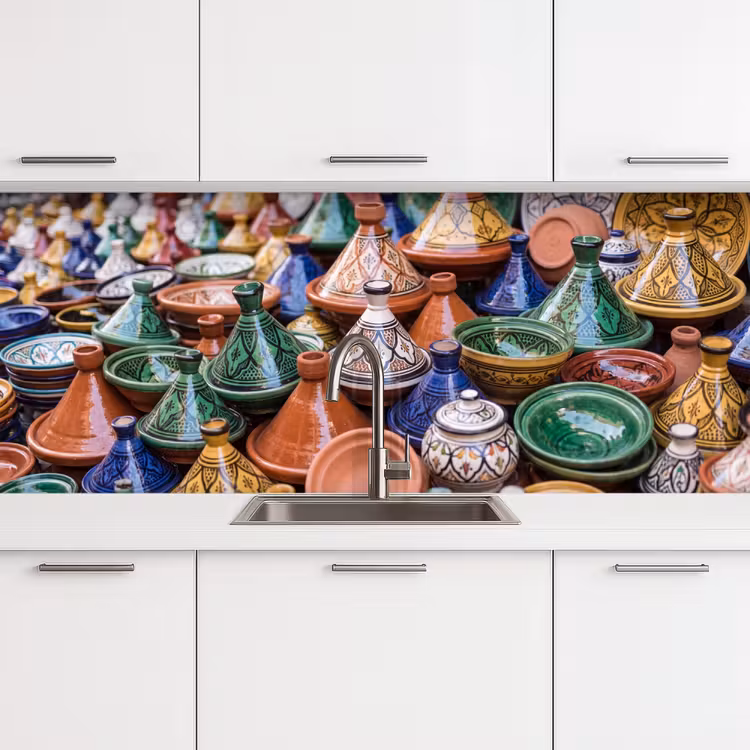 Keuken achterwand - Aardewerk - Kleurrijk - Patroon - Aardewerk - Kleurrijk - Patroon keuken achterwand 2 middel