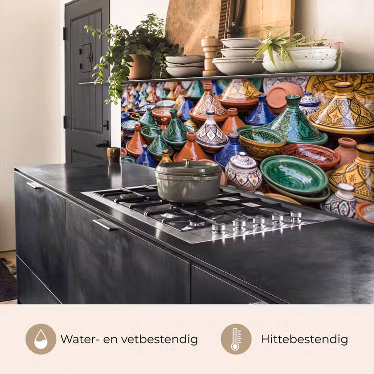 Keuken achterwand - Aardewerk - Kleurrijk - Patroon - Aardewerk - Kleurrijk - Patroon keuken achterwand 2 middel