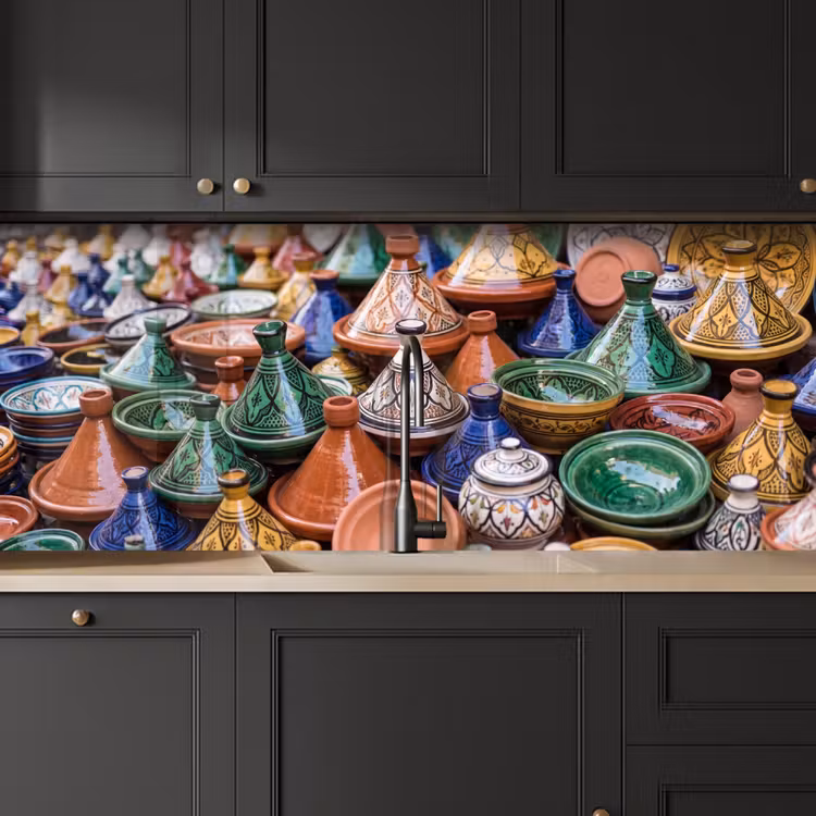 Keuken achterwand - Aardewerk - Kleurrijk - Patroon - Aardewerk - Kleurrijk - Patroon keuken achterwand 2 middel