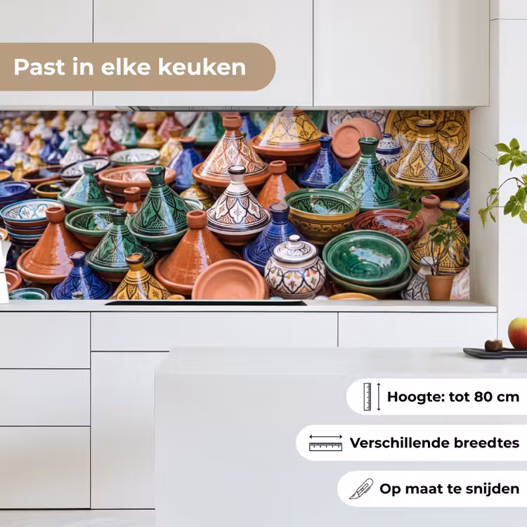Keuken achterwand - Aardewerk - Kleurrijk - Patroon - Aardewerk - Kleurrijk - Patroon keuken achterwand 2 middel
