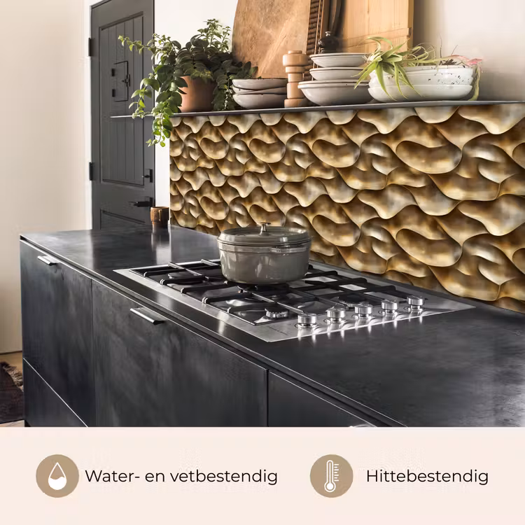 Abstract - Antiek - Goud keuken achterwand 2 middel 871 -usp_NL