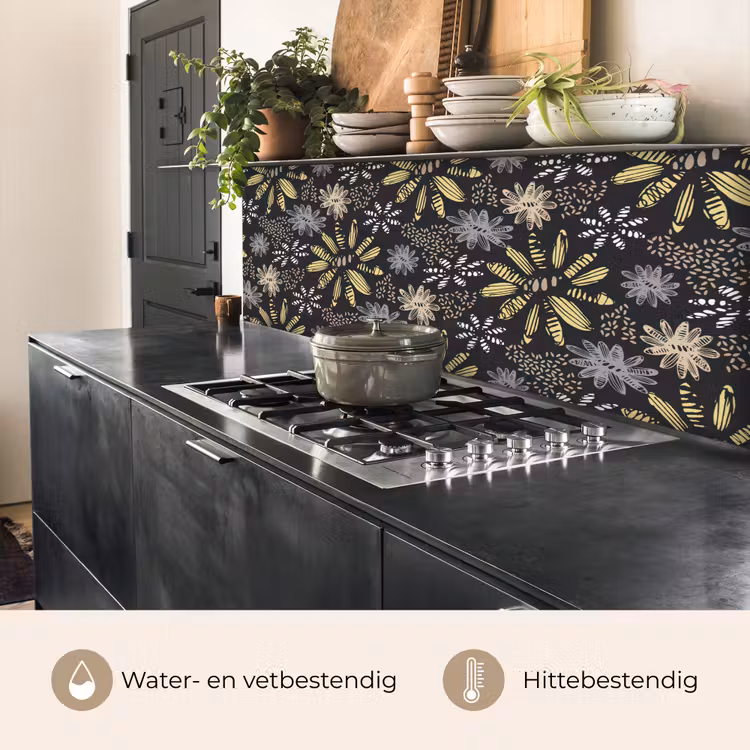 Abstract - Bloemen - Patronen keuken achterwand 2 middel 871 -usp_NL