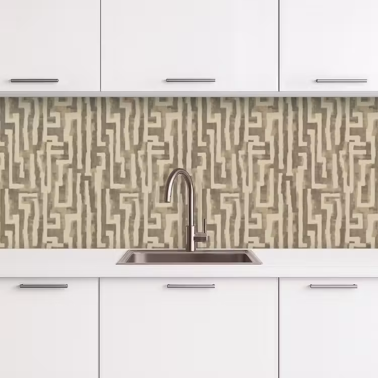 Abstract - Geometrisch - Groen keuken achterwand 2 middel 871 -3d