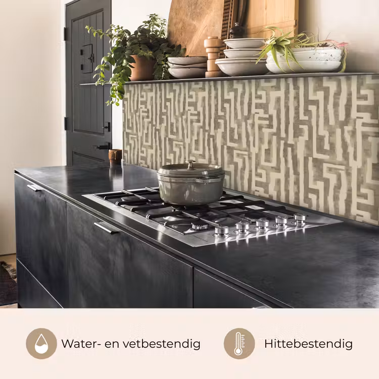 Abstract - Geometrisch - Groen keuken achterwand 2 middel 871 -usp_NL