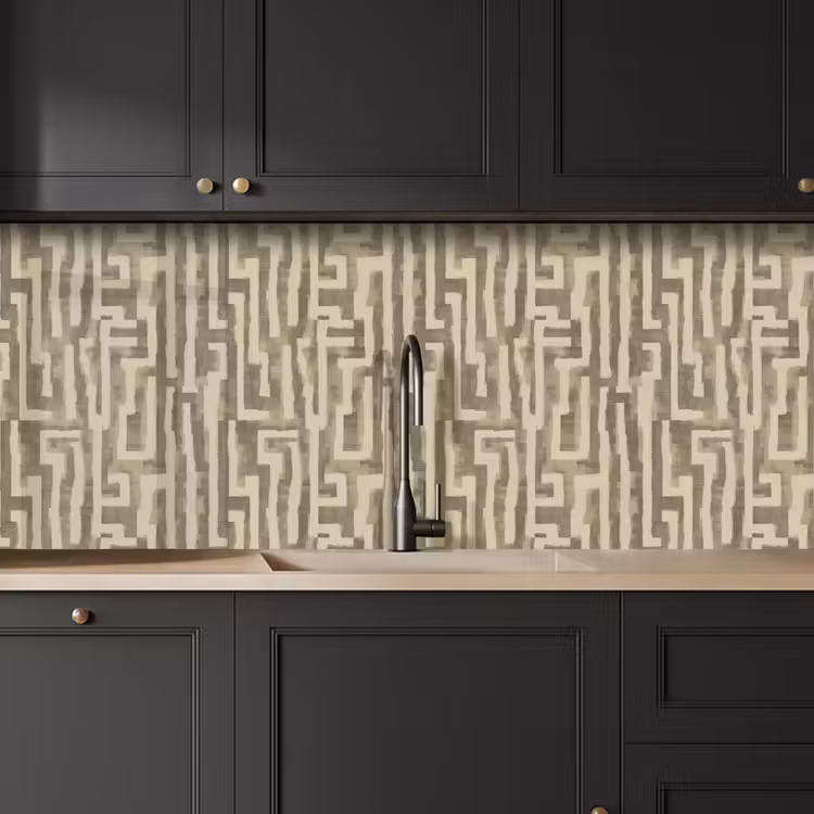 Abstract - Geometrisch - Groen keuken achterwand 2 middel 871 -sfeer1