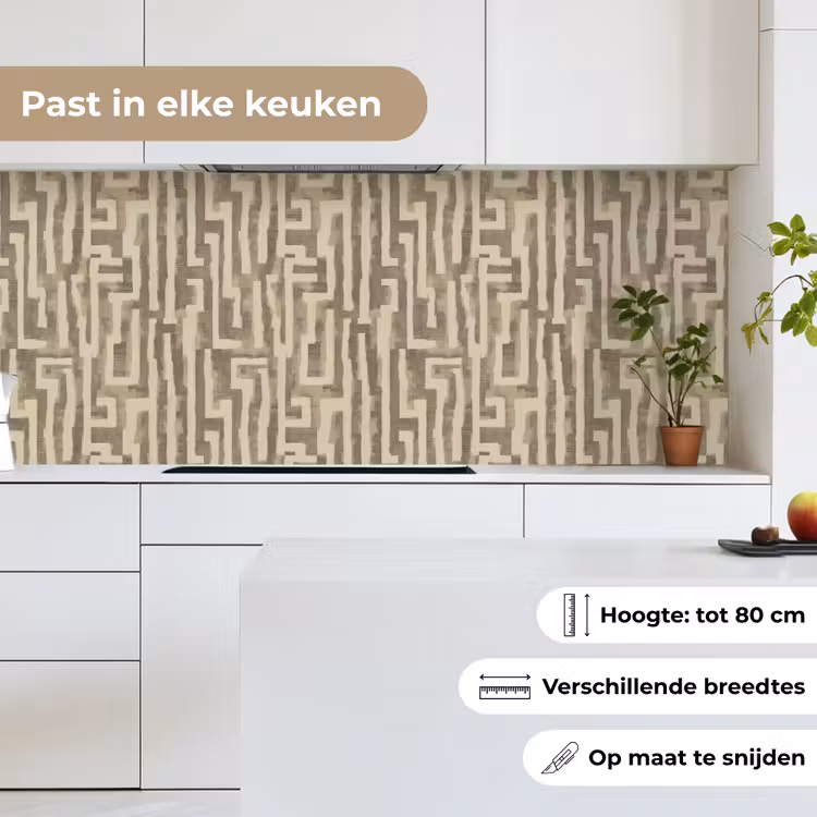 Abstract - Geometrisch - Groen keuken achterwand 2 middel 871 -sfeer4_NL