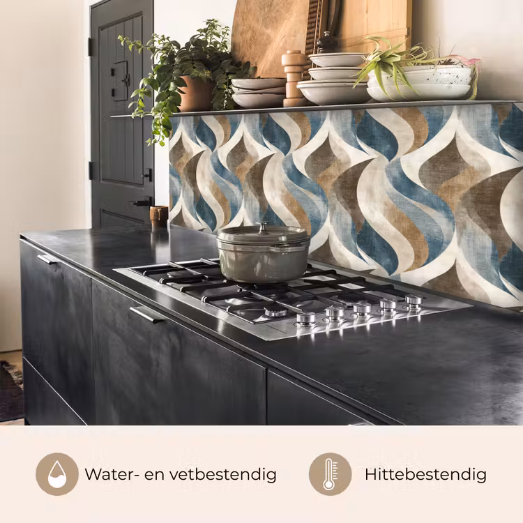 Abstract - Golven - Kleurrijk keuken achterwand 2 middel 871 -usp_NL