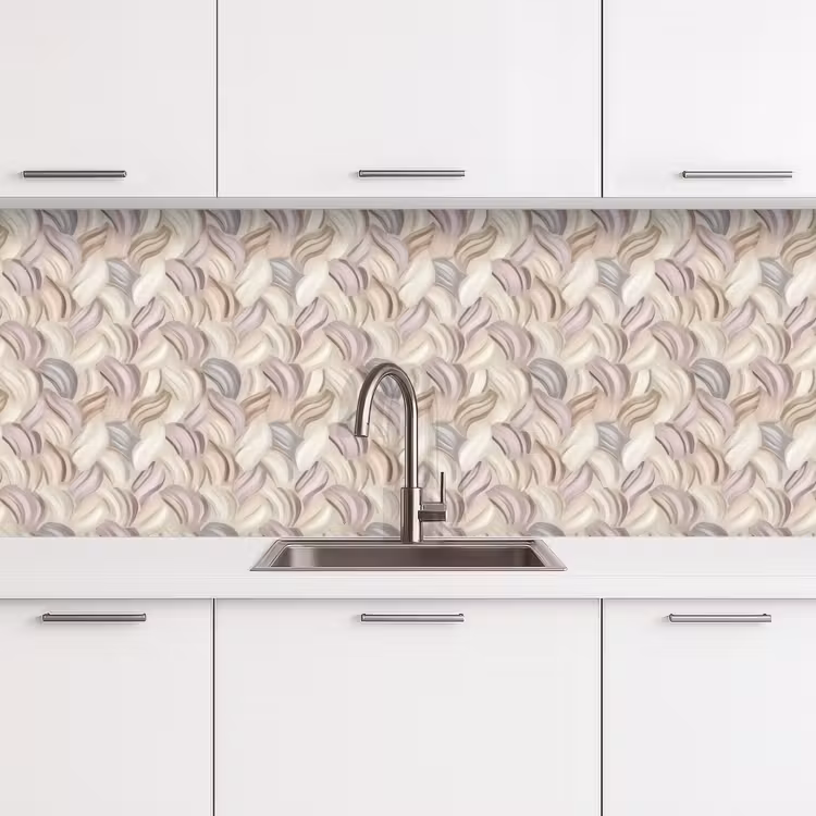 Abstract - Golvend - Pastel keuken achterwand 2 middel 871 -3d