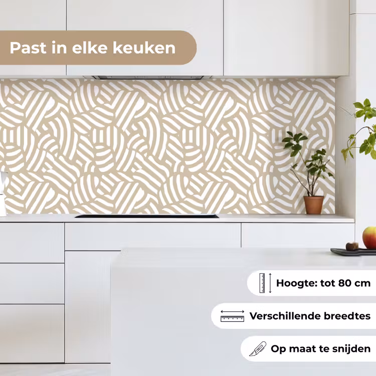Abstract - Modern - Beige keuken achterwand 2 middel 871 -sfeer4_NL