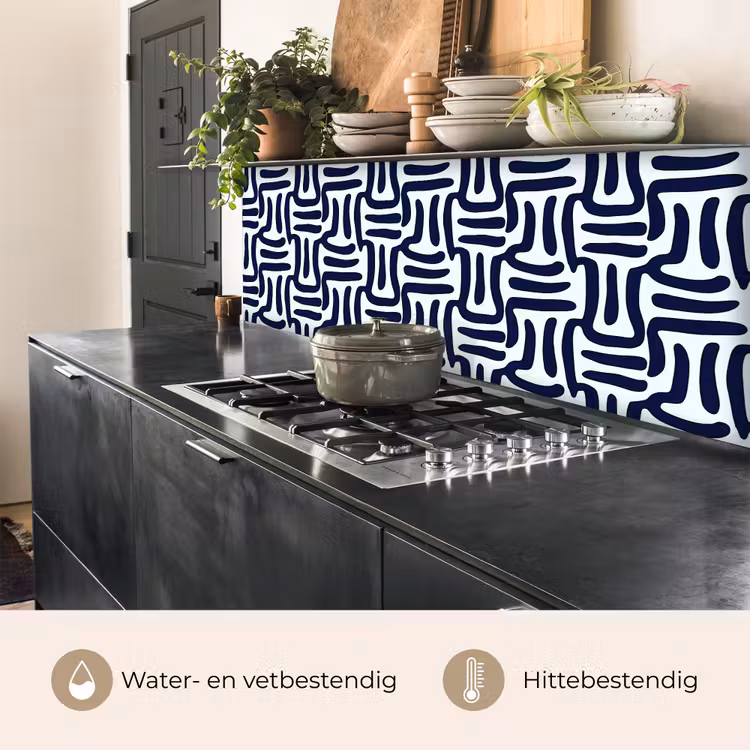 Abstract - Modern - Blauw keuken achterwand 2 middel 871 -usp_NL