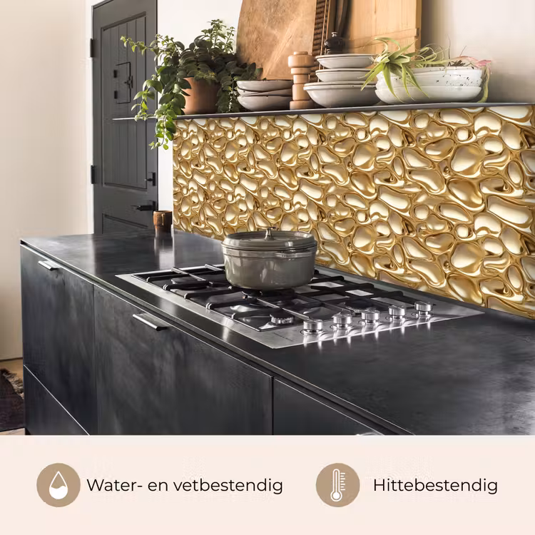 Abstract - Modern - Goud keuken achterwand 2 middel 871 -usp_NL