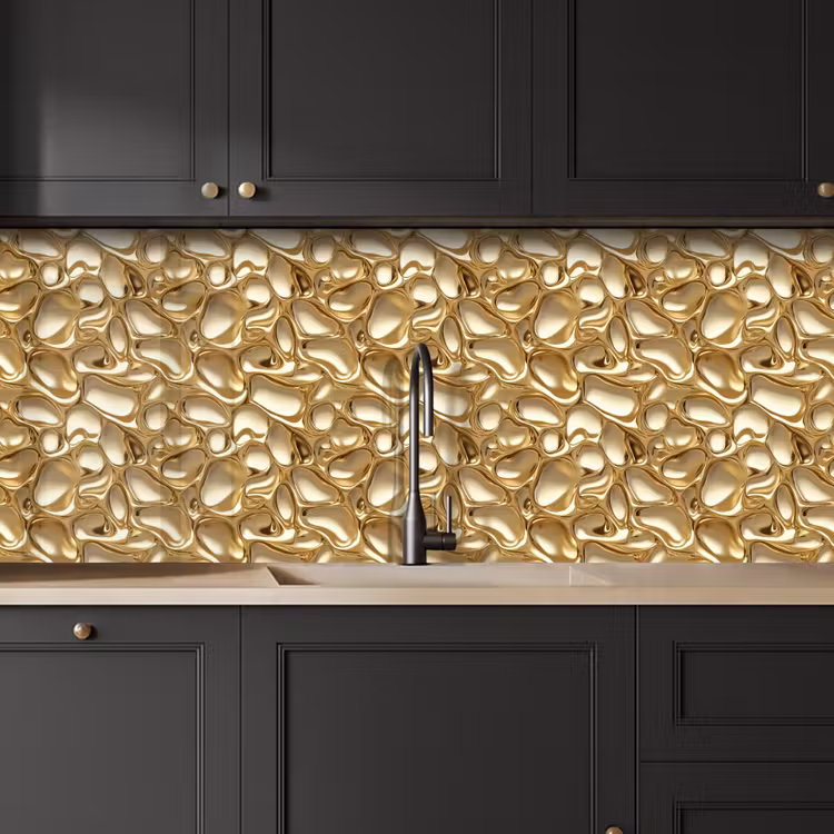 Abstract - Modern - Goud keuken achterwand 2 middel 871 -sfeer1