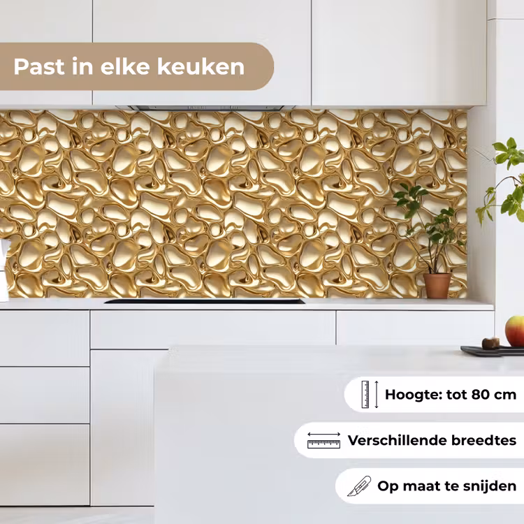 Abstract - Modern - Goud keuken achterwand 2 middel 871 -sfeer4_NL