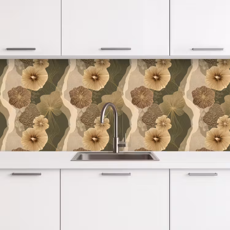 Abstract - Modern - Groen keuken achterwand 2 middel 871 -3d