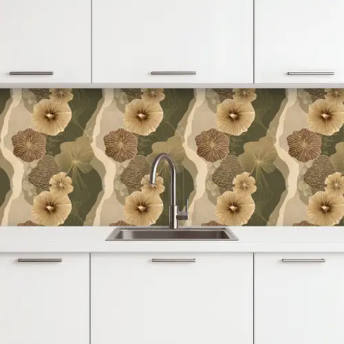 Abstract - Modern - Groen keuken achterwand 2 middel 871 -3d