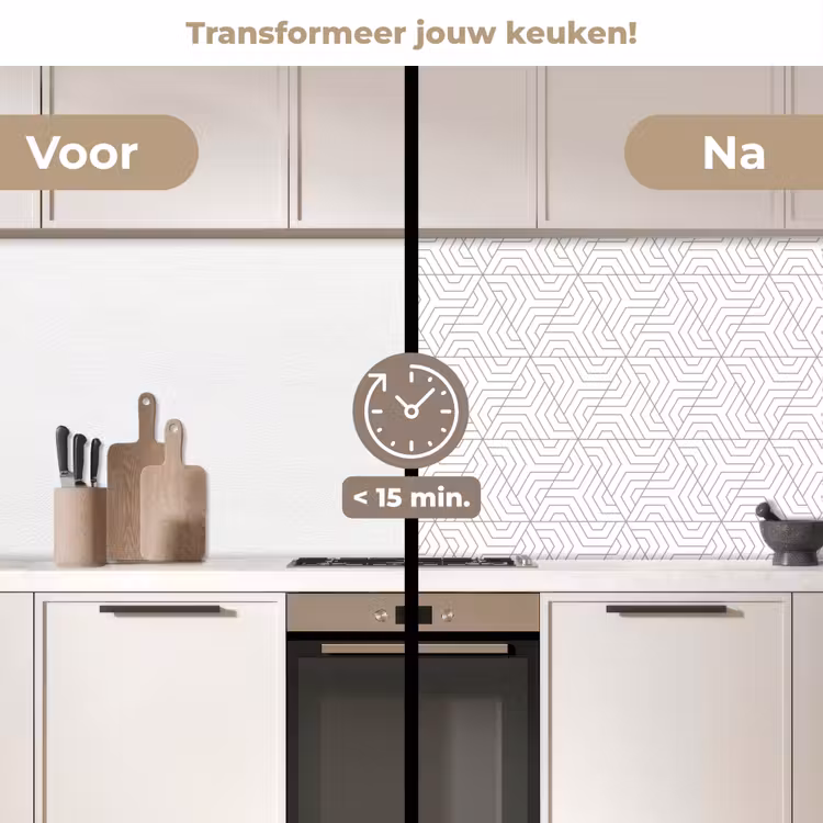 Abstract - Patronen - Design - Driehoek keuken achterwand 2 middel 871 -voor-na2_NL