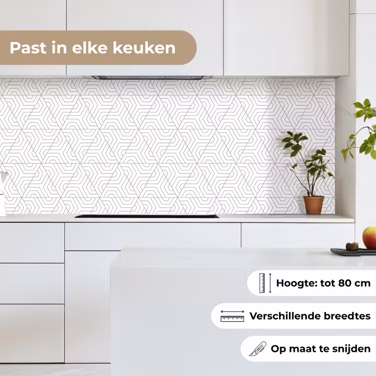 Abstract - Patronen - Design - Driehoek keuken achterwand 2 middel 871 -sfeer4_NL