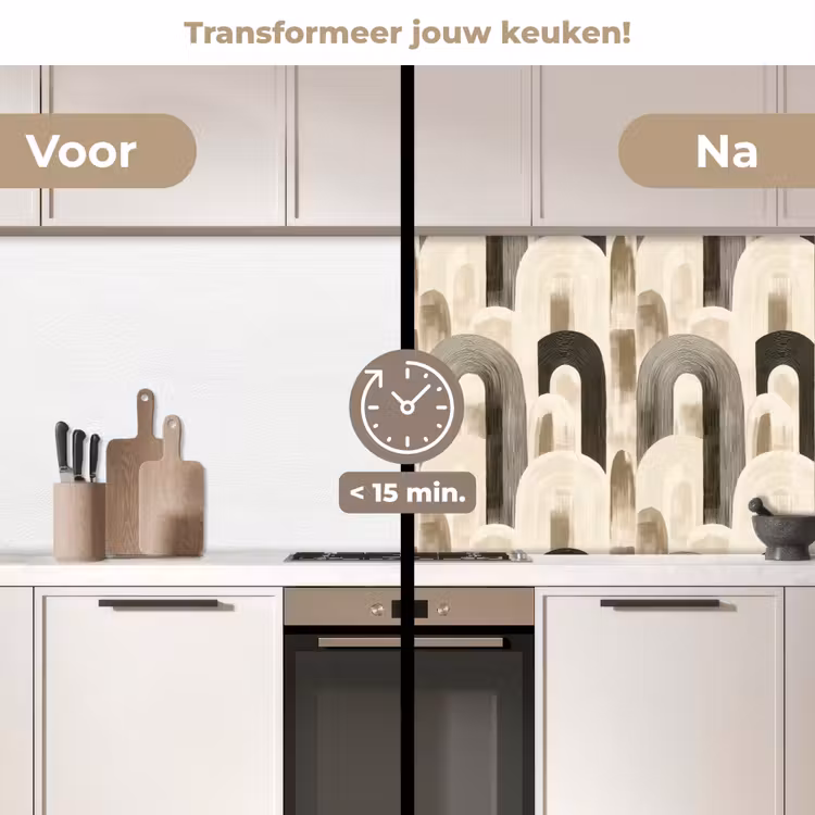 Abstract - Patroon - Bogen keuken achterwand 2 middel 871 -voor-na2_NL