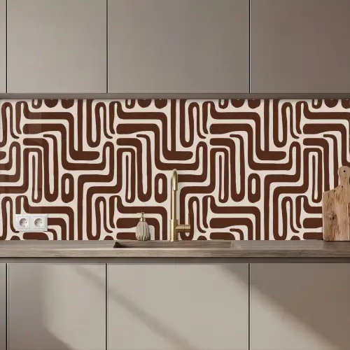 Keuken achterwand - Abstract - Patroon - Bruin
