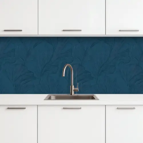 Abstract - Patroon - Donkerblauw - Elegant keuken achterwand 2 middel 871 -3d