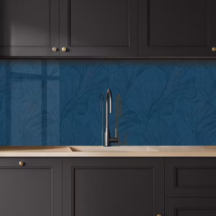 Abstract - Patroon - Donkerblauw - Elegant keuken achterwand 2 middel 871 -sfeer1