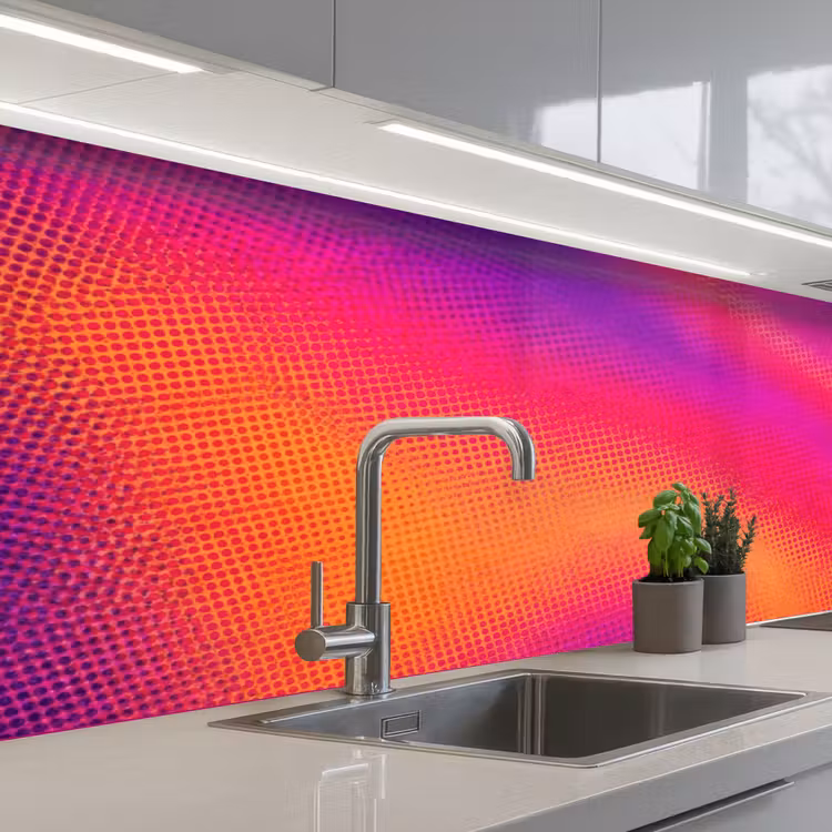 Abstract - Patroon - Kleurverloop keuken achterwand 2 middel -3d_schuin