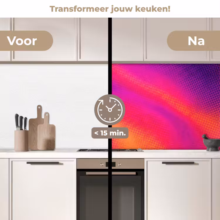 Abstract - Patroon - Kleurverloop keuken achterwand 2 middel -voor-na2_NL