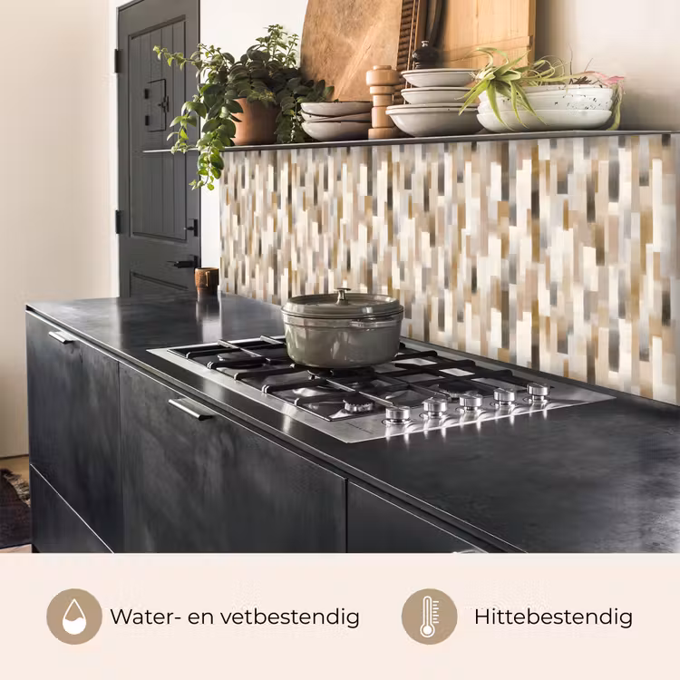 Abstract - Patroon - Kwaststreken keuken achterwand 2 middel 871 -usp_NL