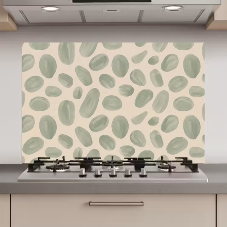 Abstract - Patroon - Organisch - Groen - Modern keuken achterwand spatscherm klein -3d_website