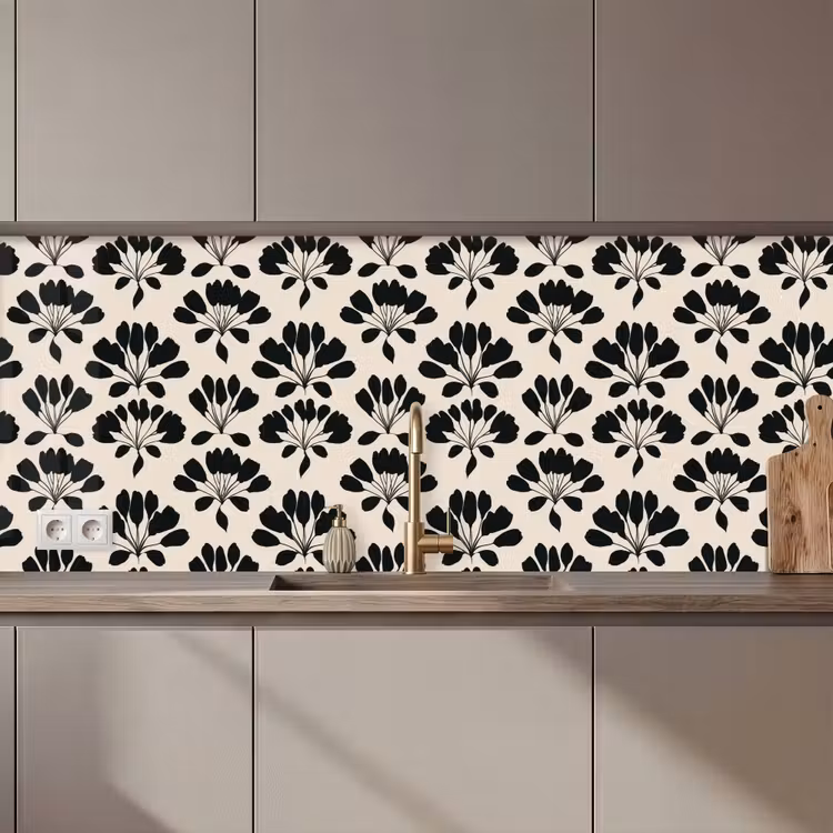 Abstract - Patroon - Zwart keuken achterwand 2 middel 871 zz_3dshopping