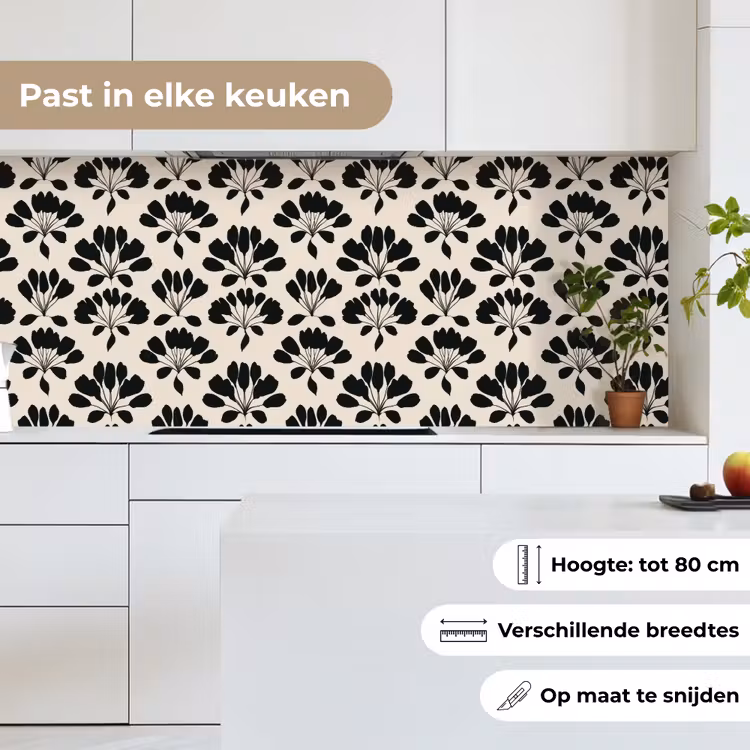 Abstract - Patroon - Zwart keuken achterwand 2 middel 871 -sfeer4_NL