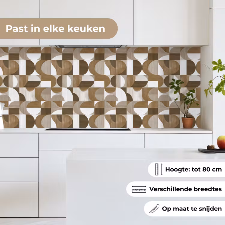 Abstract - Retro - Bruin keuken achterwand 2 middel 871 -sfeer4_NL