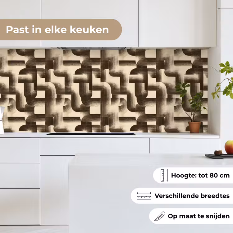 Abstract - Retro - Zwart keuken achterwand 2 middel 871 -sfeer4_NL