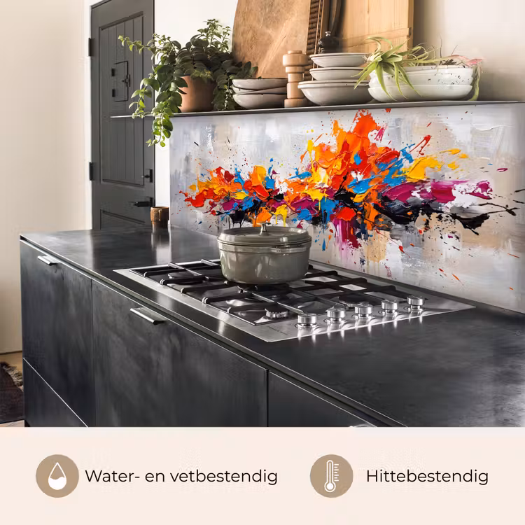 Abstract - Schilderij - Kleurrijk - Dynamisch keuken achterwand 2 middel -usp_NL