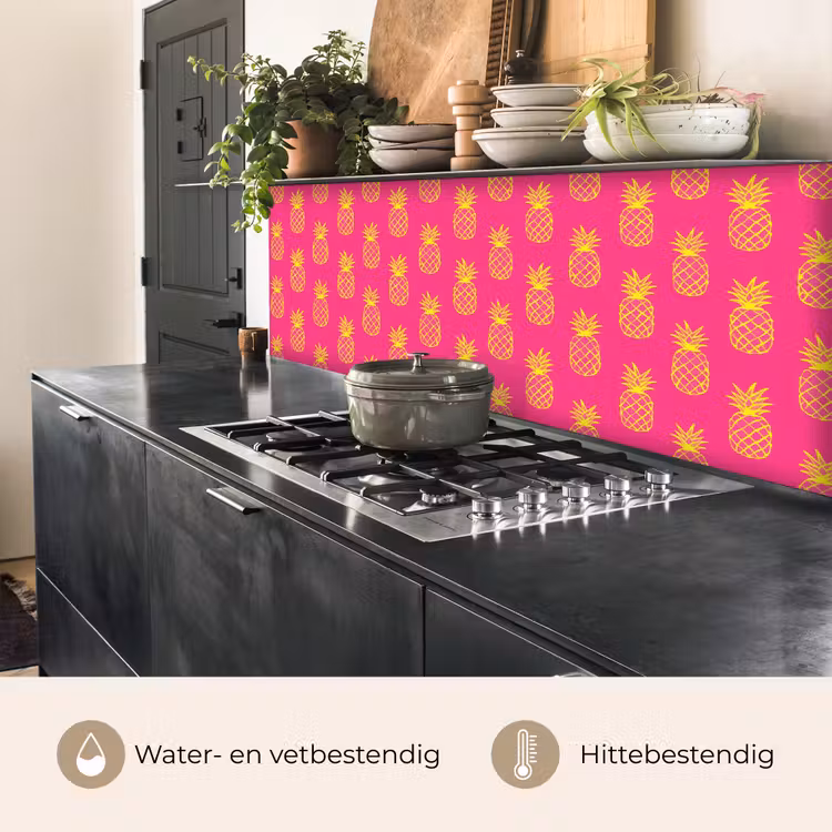 Ananas - Trendy - Roze keuken achterwand 2 middel 871 -usp_NL