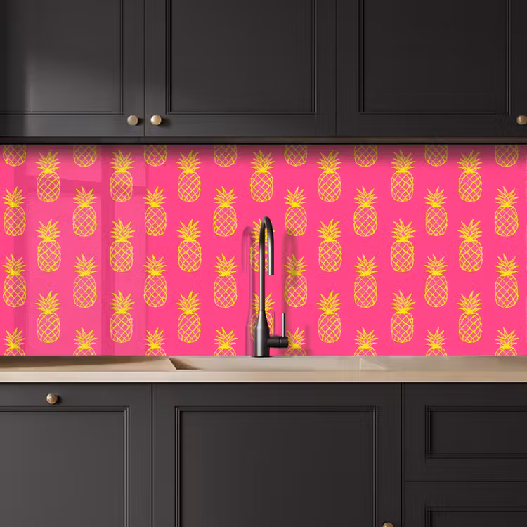 Ananas - Trendy - Roze keuken achterwand 2 middel 871 -sfeer1