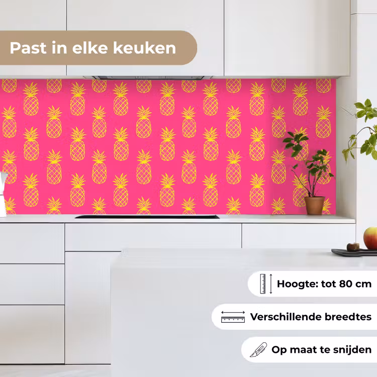 Ananas - Trendy - Roze keuken achterwand 2 middel 871 -sfeer4_NL