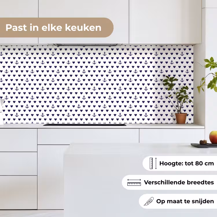 Anker - Hart - Blauw - Wit keuken achterwand 2 middel 871 -sfeer4_NL