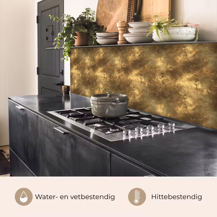 Antiek - Metaallook - Goud keuken achterwand 2 middel 871 -usp_NL