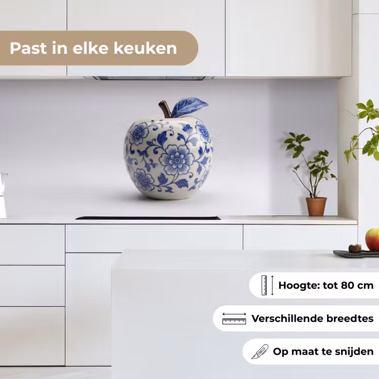 Appel - Blauw - Klassiek keuken achterwand 2 middel -sfeer4_NL